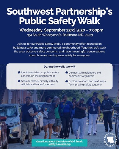 Walk with SWP Safety and City Agencies